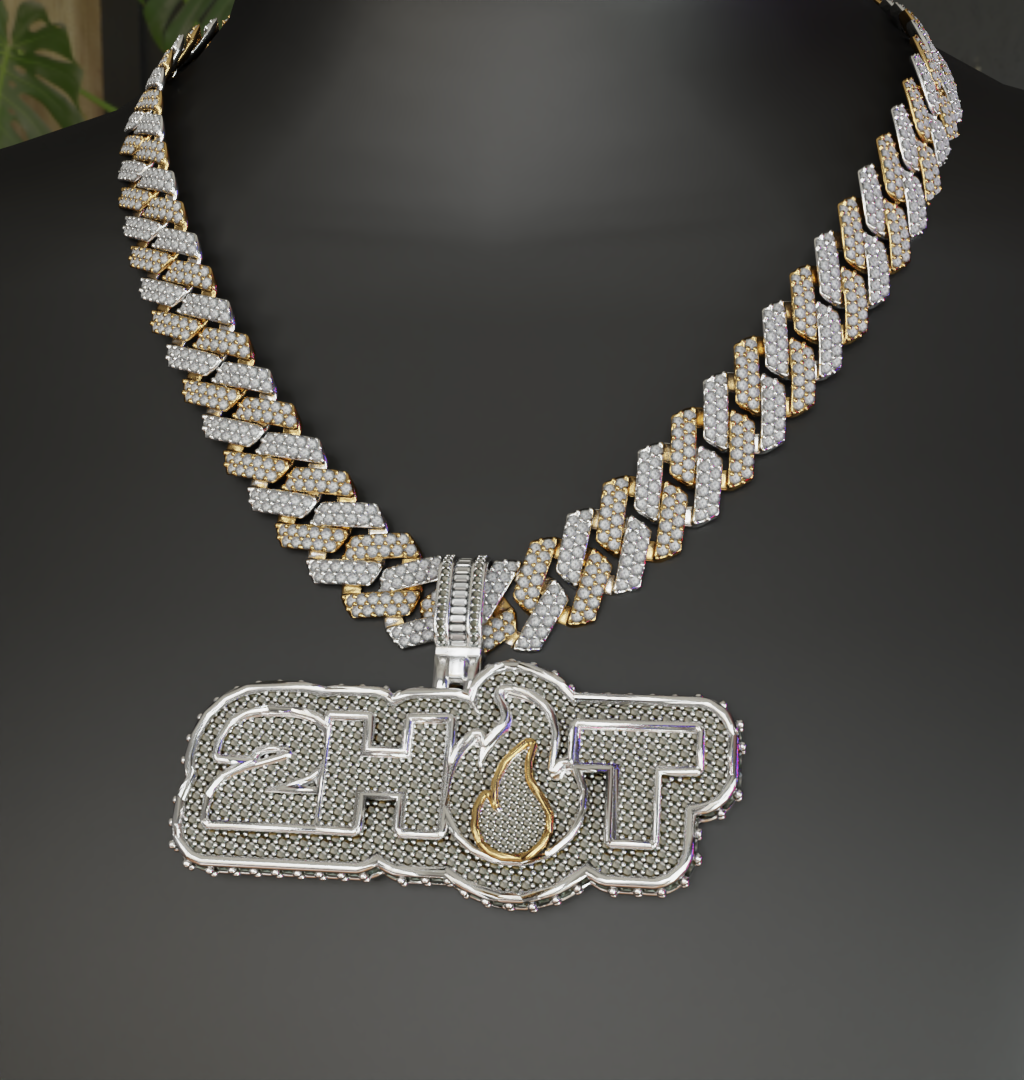 3D Iced out Pendant #2