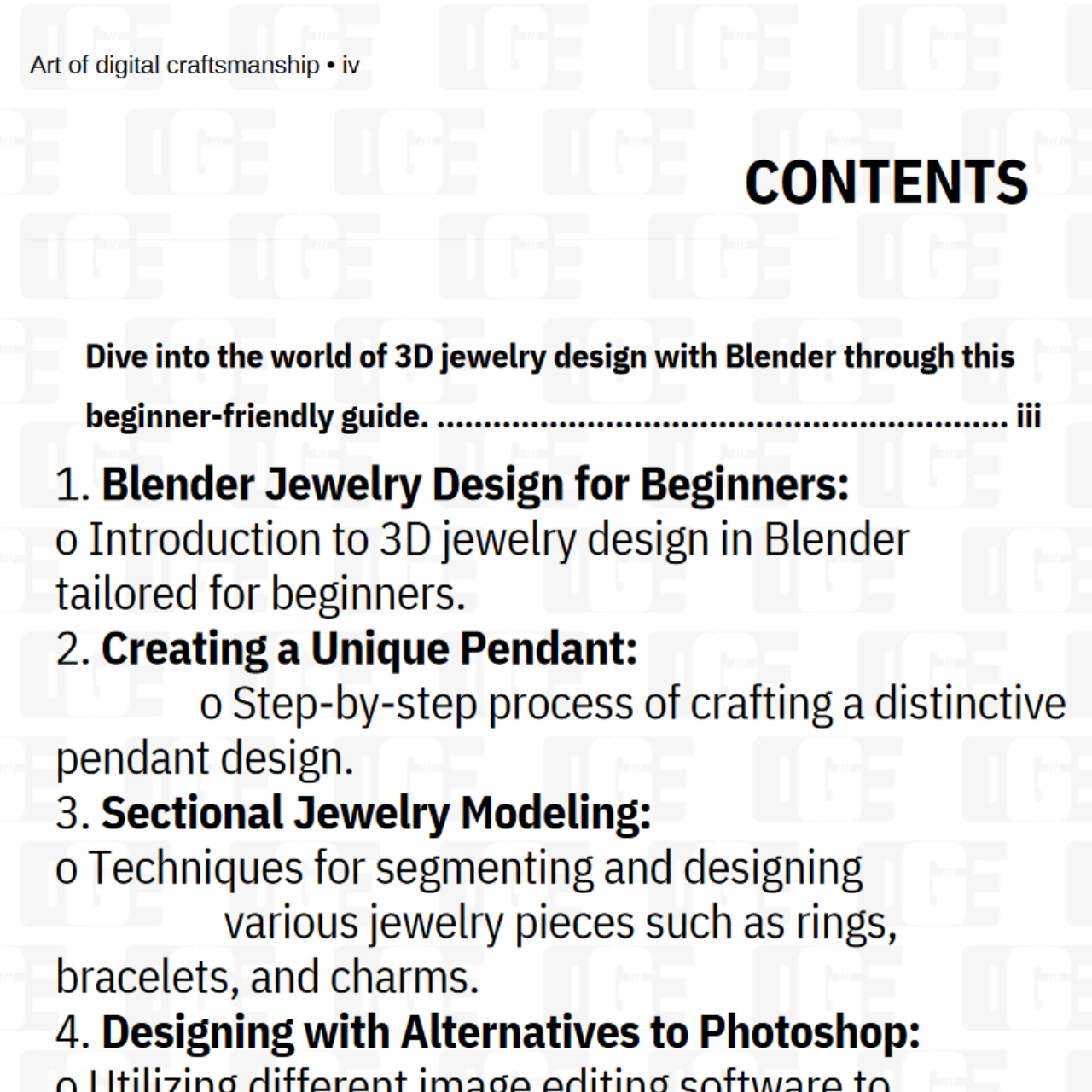 Jewelry Design: 3D Free step by step Guide Standard Pack