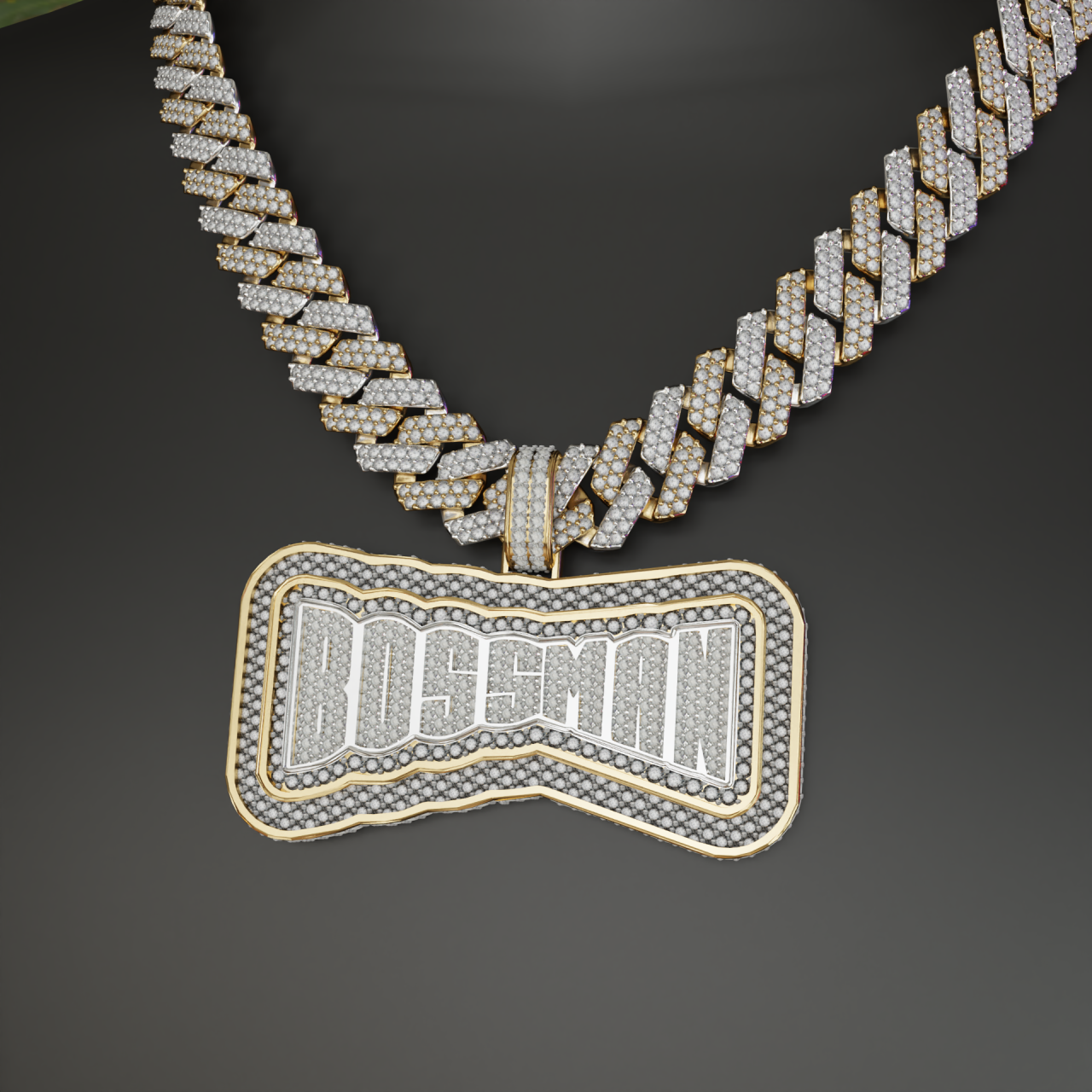 3D Iced out Pendant #3