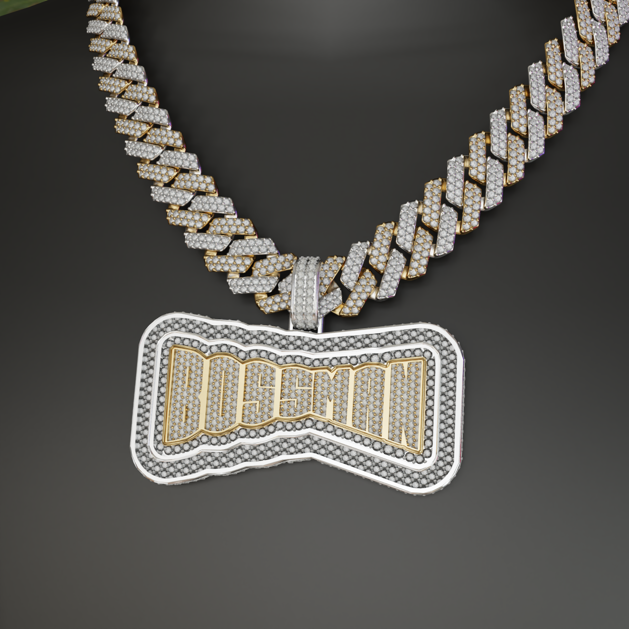 3D Iced out Pendant #3