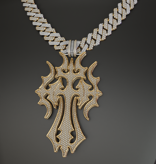 3D Iced out pendant #1