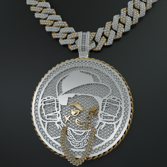 3D Iced out pendant #6