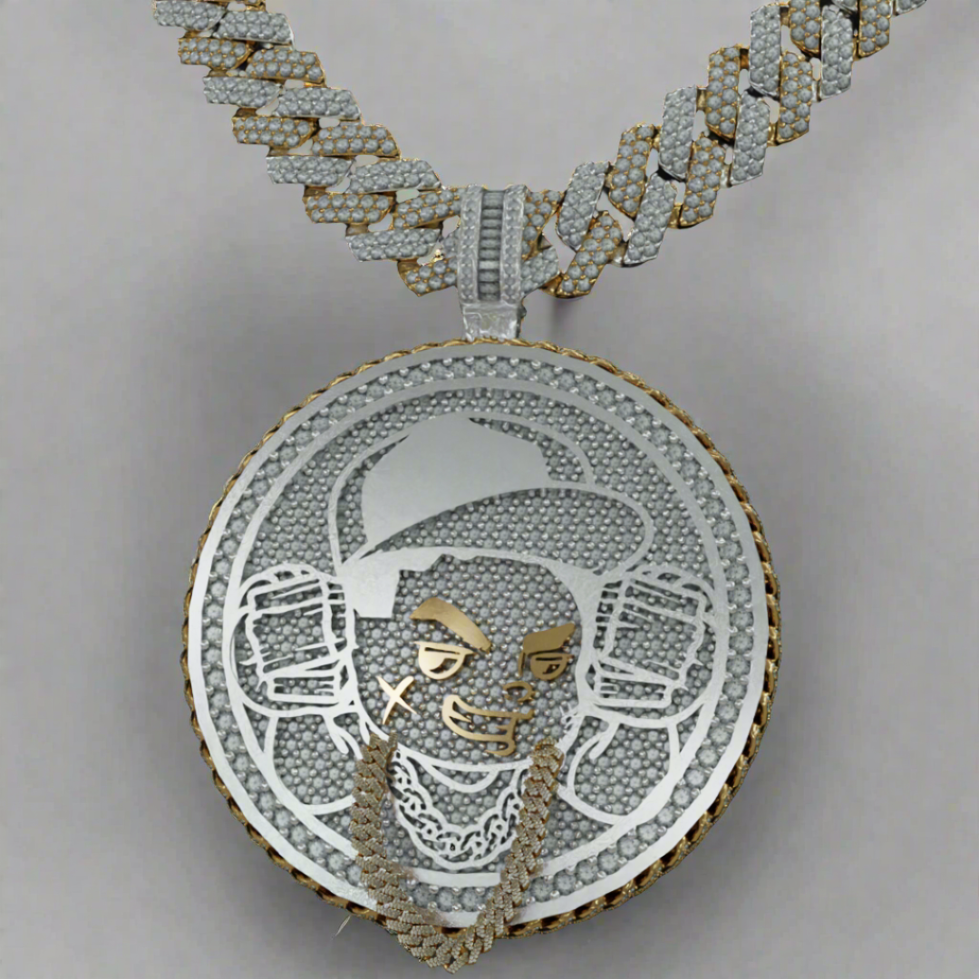 3D Iced out pendant #6